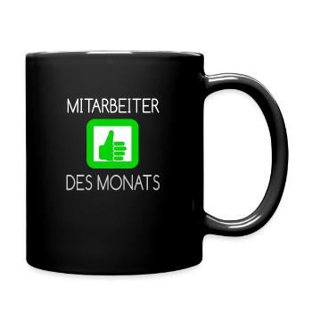 Mitarbeiter des Monats - Tasse einfarbig - Schwarz - Rechts
