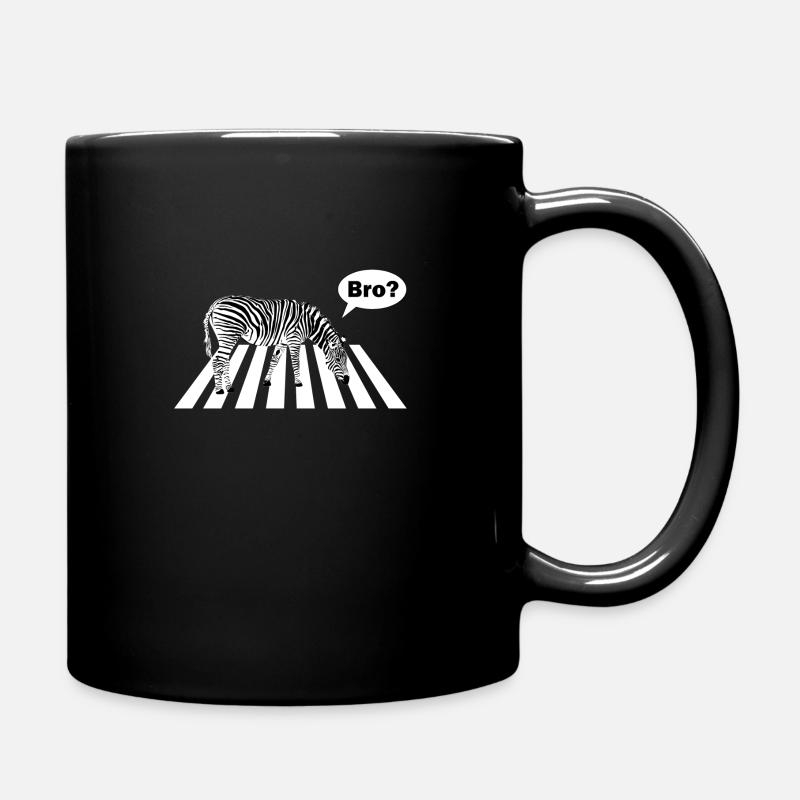 Zebra Zebrastreifen Bruder - Tasse einfarbig - Schwarz