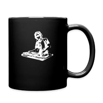 DJ - Tasse einfarbig - Schwarz - Rechts