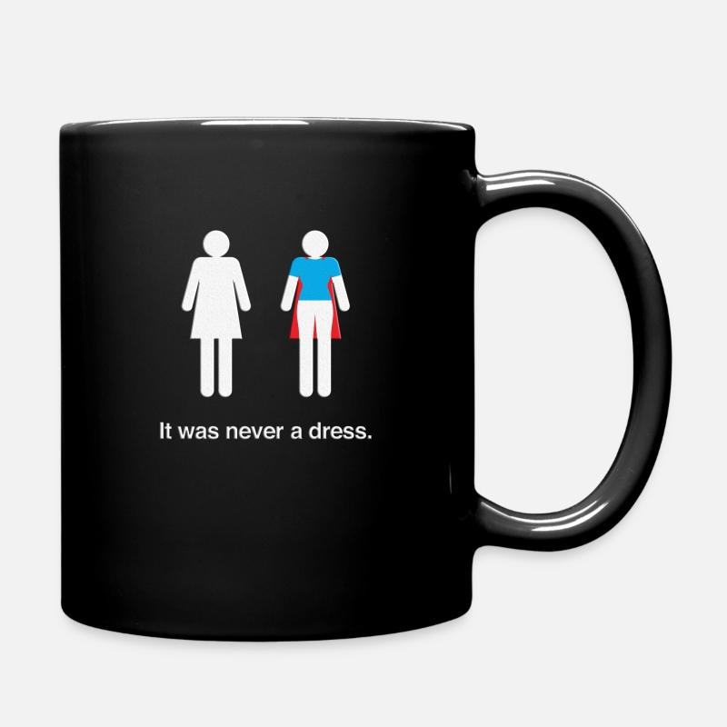 Es war nie ein Kleid - Tasse einfarbig - Schwarz