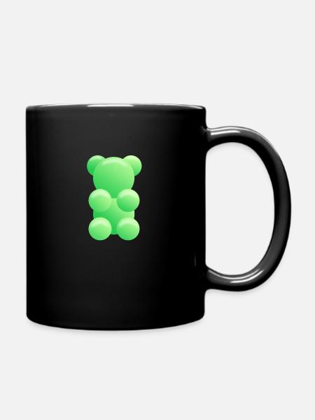 Gummibärchen grün - Tasse einfarbig - Schwarz