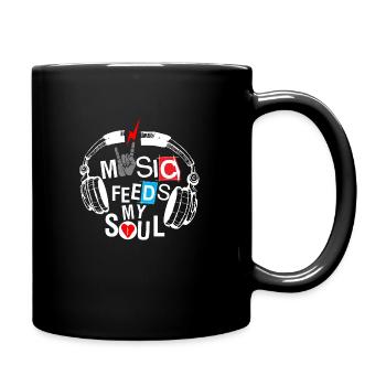 LA MUSIQUE ALIMENTE MON ÂME - Mug uni - noir - Droite