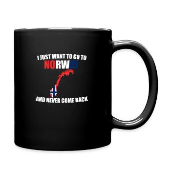 Norwegen - Tasse einfarbig - Schwarz - Rechts