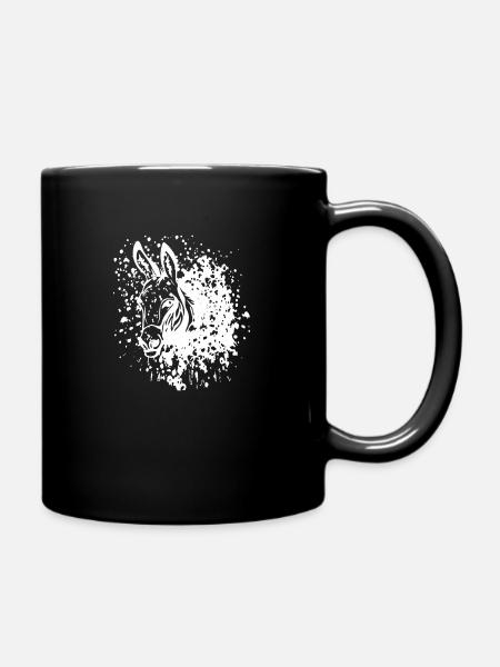 Esel Tintenfleck - Tasse einfarbig - Schwarz