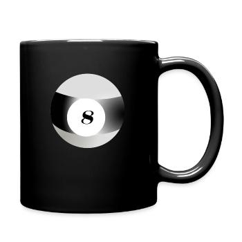 Billiard Ball 8 Black Eighth - Full Colour Mug - black - Right