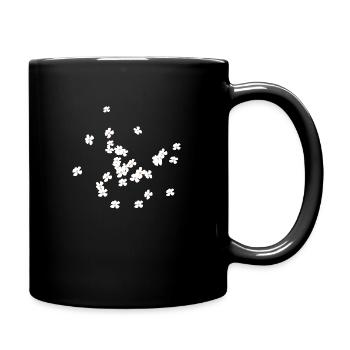 fleurs blanches beaucoup de fleurs printemps débit été - Mug uni - noir - Droite