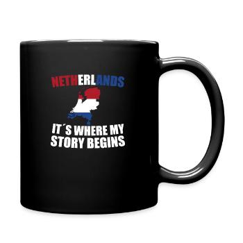 Pays-Bas - Mug uni - noir - Droite