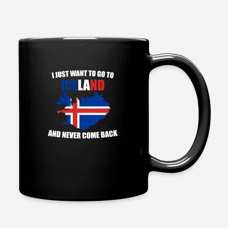 Island - Tasse einfarbig - Schwarz