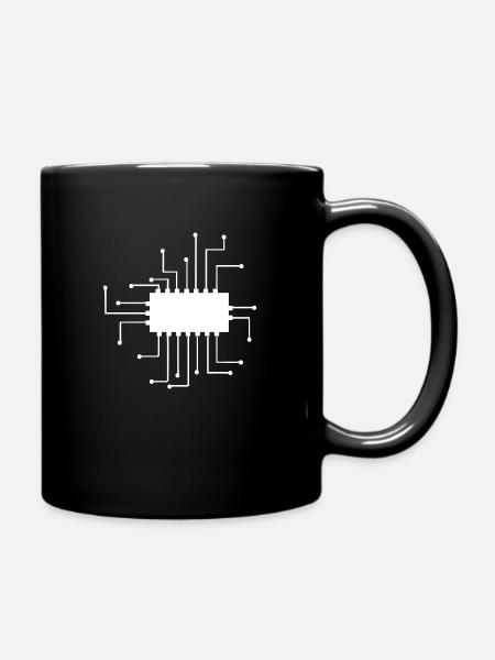electronically micro shield - Full Colour Mug - black
