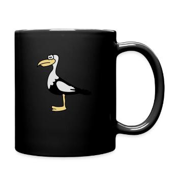 Seagull cute cute animal motifs - Full Colour Mug - black - Right