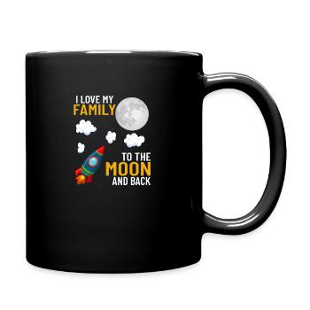 Familie - Tasse einfarbig - Schwarz - Rechts