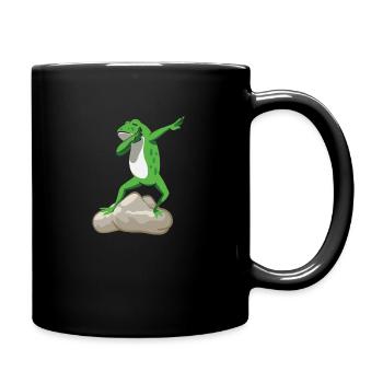 Frog Dab - T Shirt mit Tanzendem Frosch - Tasse einfarbig - Schwarz - Rechts