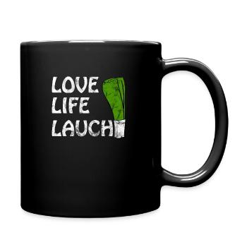 Love Life Leek Gym Motivation - Full Colour Mug - black - Right