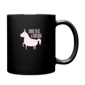 Né pour être une licorne - Mug uni - noir - Droite