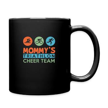 mommy's triathlon cheer - Tasse einfarbig - Schwarz - Rechts