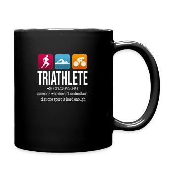 Triathlon Triathlète Natation vélo de course - Mug uni - noir - Droite