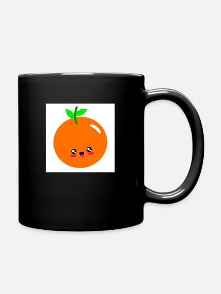 orange - Full Colour Mug - black