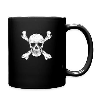Jolly Roger Pirate Skull - Full Colour Mug - black - Right