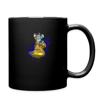 Blacksmith forging sword ember hammer work - Full Colour Mug - black - Right