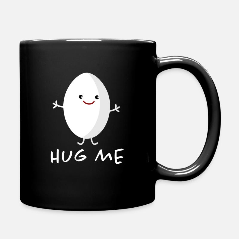 Hug me (Ei) - Tasse einfarbig - Schwarz