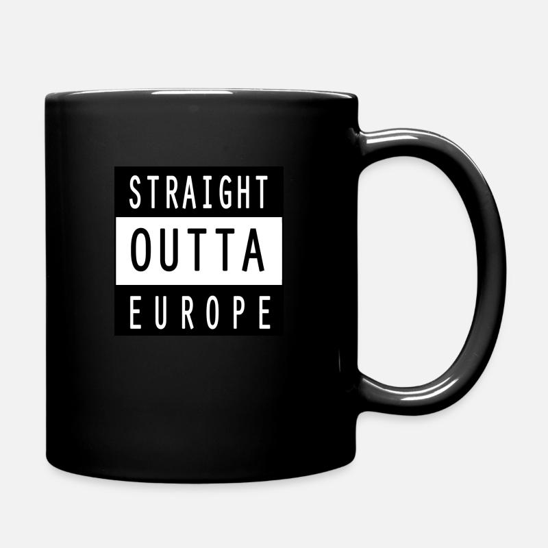 STRAIGHT OUTTA EUROPE - Full Colour Mug - black