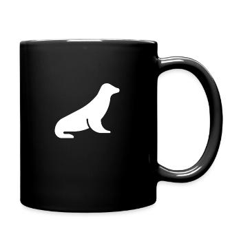 Seehund - Tasse einfarbig - Schwarz - Rechts