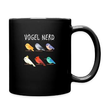 Bird nerd birds watching gift - Full Colour Mug - black - Right