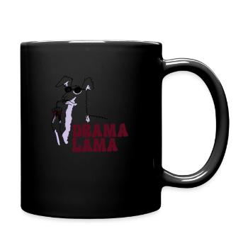 Drama Lama - Tasse einfarbig - Schwarz - Rechts