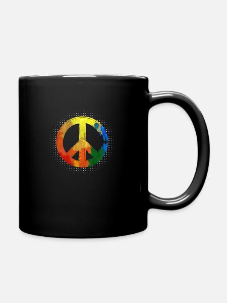 Mouvement Hippie Mouvement Hippie Peace Movement Peace - Mug uni - noir