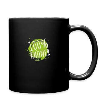 "100% Rhöner" - Das Shirt für echte Rhöner. - Tasse einfarbig - Schwarz - Rechts