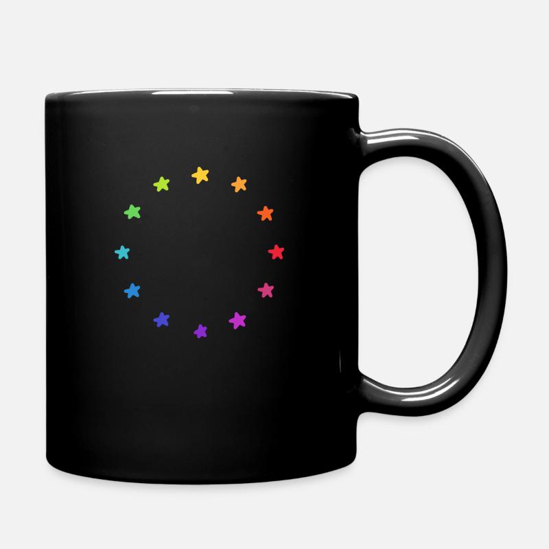 Europe Drapeau de l'UE Drapeau Rainbow Pride - Mug uni - noir