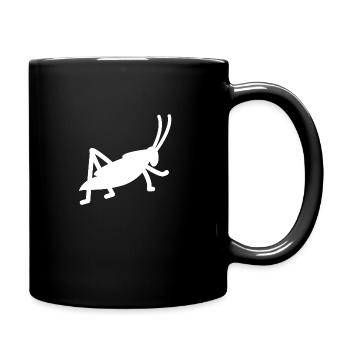 Heuschrecke - Tasse einfarbig - Schwarz - Rechts