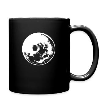 Wo ist der Mond - Tasse einfarbig - Schwarz - Rechts