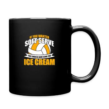 Volleyballer Volleyball - Tasse einfarbig - Schwarz - Rechts