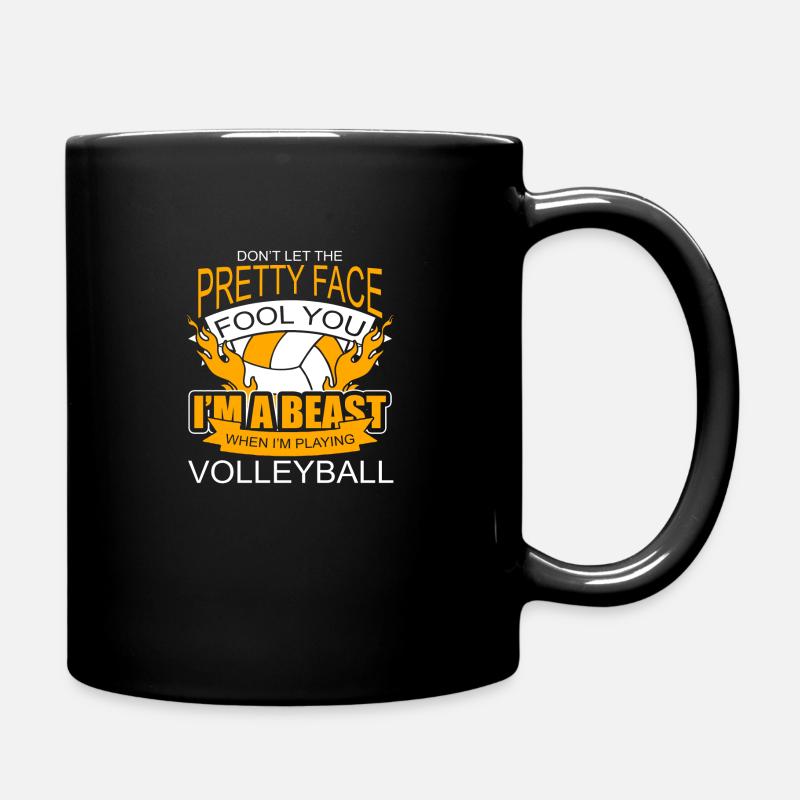 Volleyball - Tasse einfarbig - Schwarz