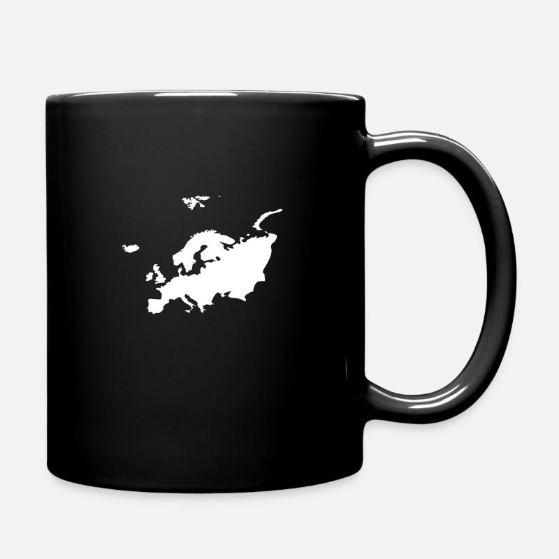 Europa Landkarte - Tasse einfarbig - Schwarz