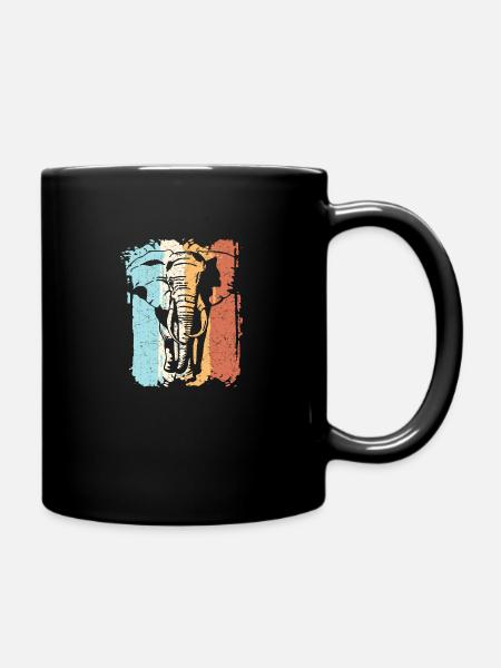 éléphant - Mug uni - noir