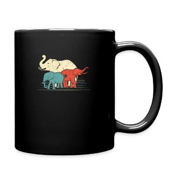 Retro Elephant Elephant Africa Safari Animaux - Mug uni - noir - Droite