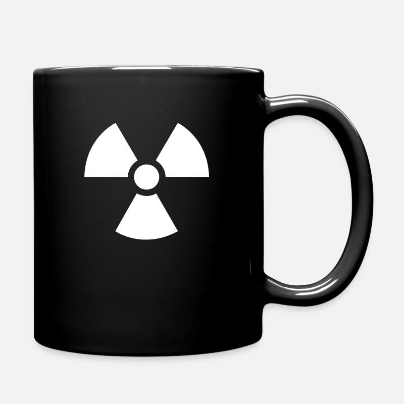 Radioactive white logo - Full Colour Mug - black