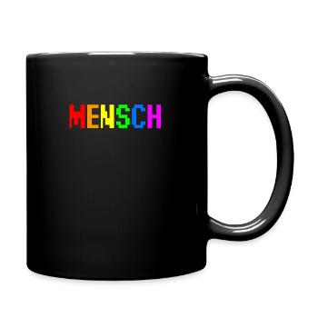 Pixel arc-en-ciel humain - Mug uni - noir - Droite