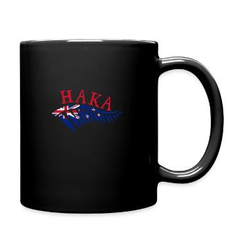 Maor Haka Silver Fern New Zealand Flagge Geschenk - Tasse einfarbig - Schwarz - Rechts