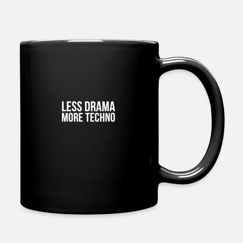 Technomusik | Elektro Psychedelic Trance Geschenke - Tasse einfarbig - Schwarz