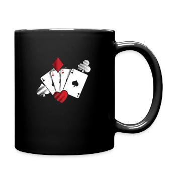 Cartes poker Poker Mallette Apprendre le cadeau - Mug uni - noir - Droite