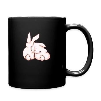 Lapin Lapin Animaux mignons - Mug uni - noir - Droite