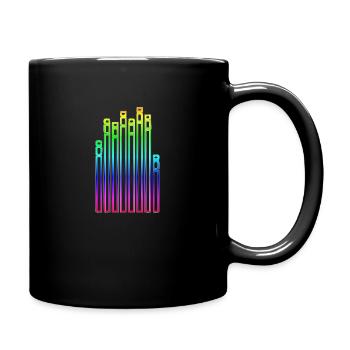 Soundwaves Waves Musik DJ Vinyl Alpha Beta - Tasse einfarbig - Schwarz - Rechts