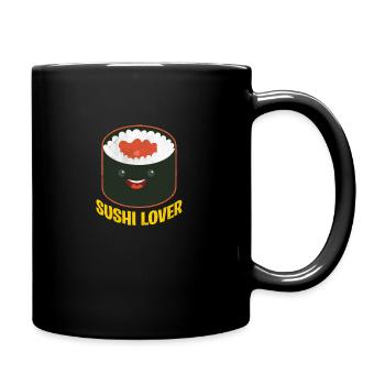 Sushi asiatische Küche Japan japanisch Essen - Tasse einfarbig - Schwarz - Rechts