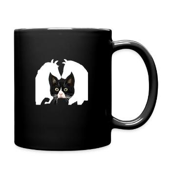 Chat de chat et de cheval cadeau - Mug uni - noir - Droite
