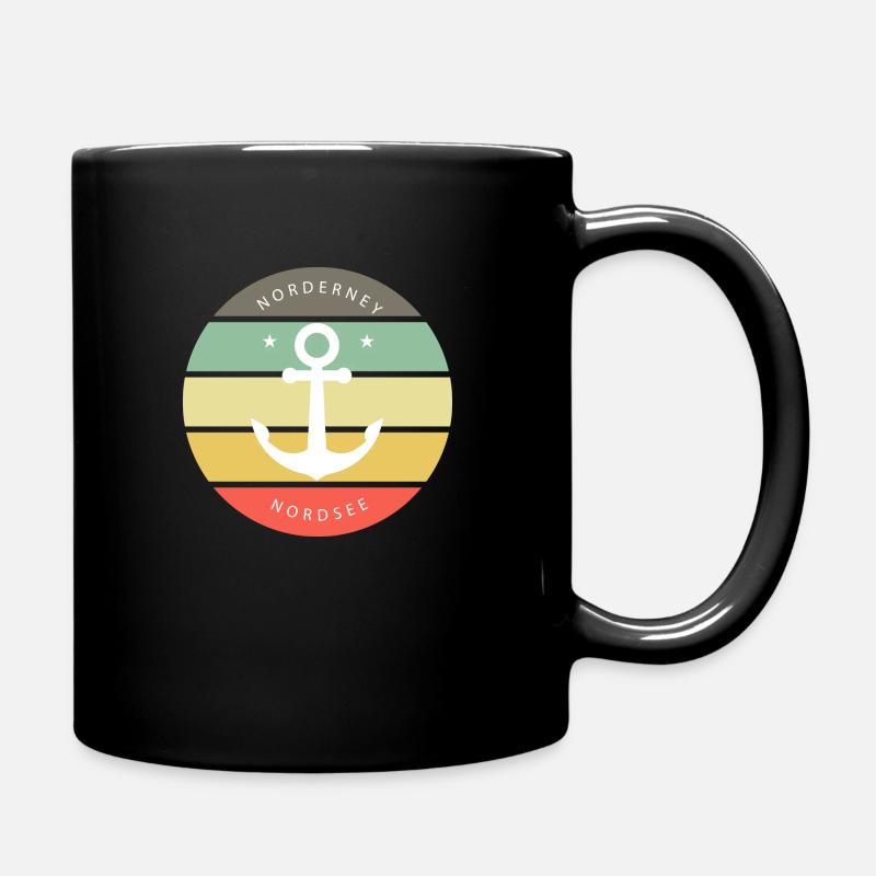 Norderney bunt - Tasse einfarbig - Schwarz