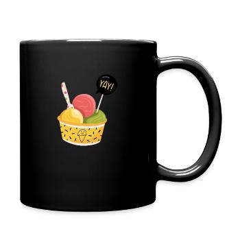 Crème glacée - Mug uni - noir - Droite