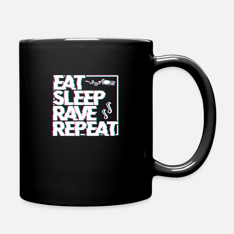 Manger sommeil rave répéter - Mug uni - noir